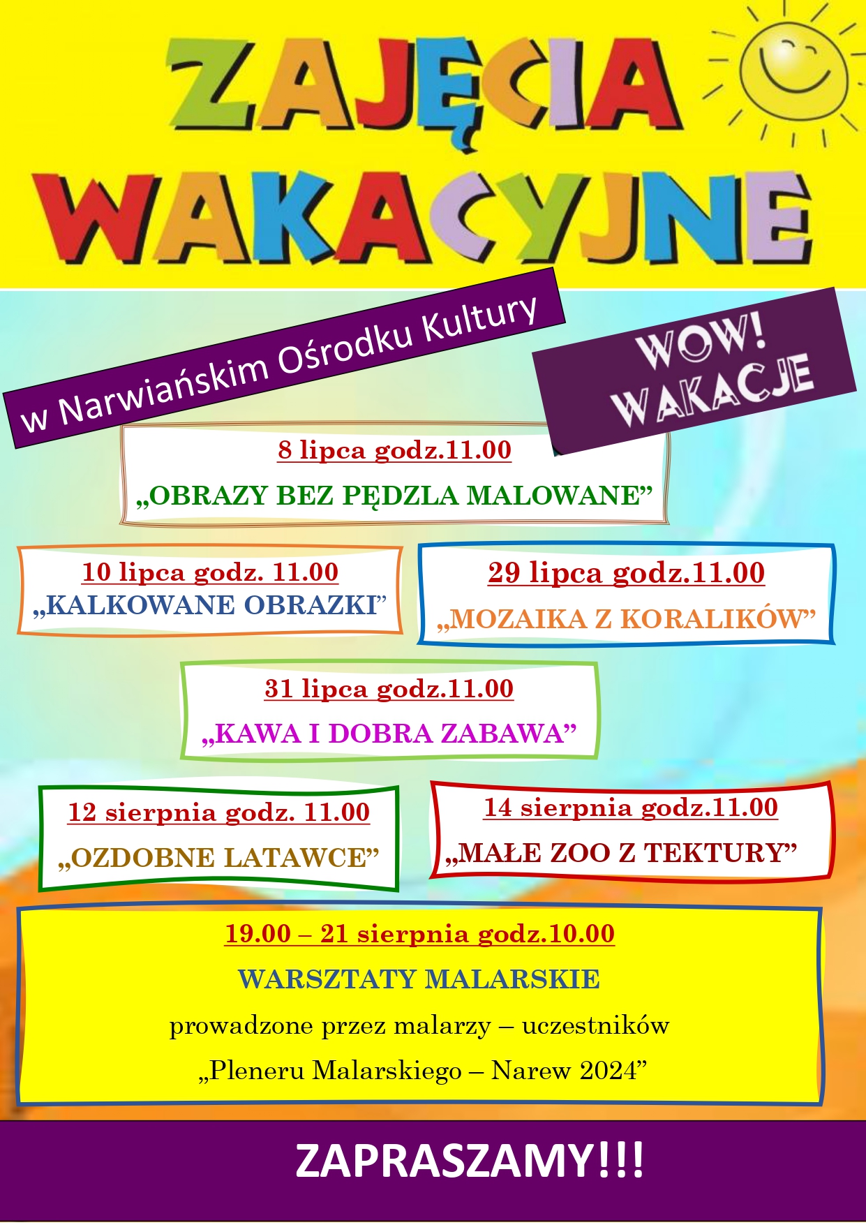 WAKACYJNE WARSZTATY ARTYSTYCZNE page 0001