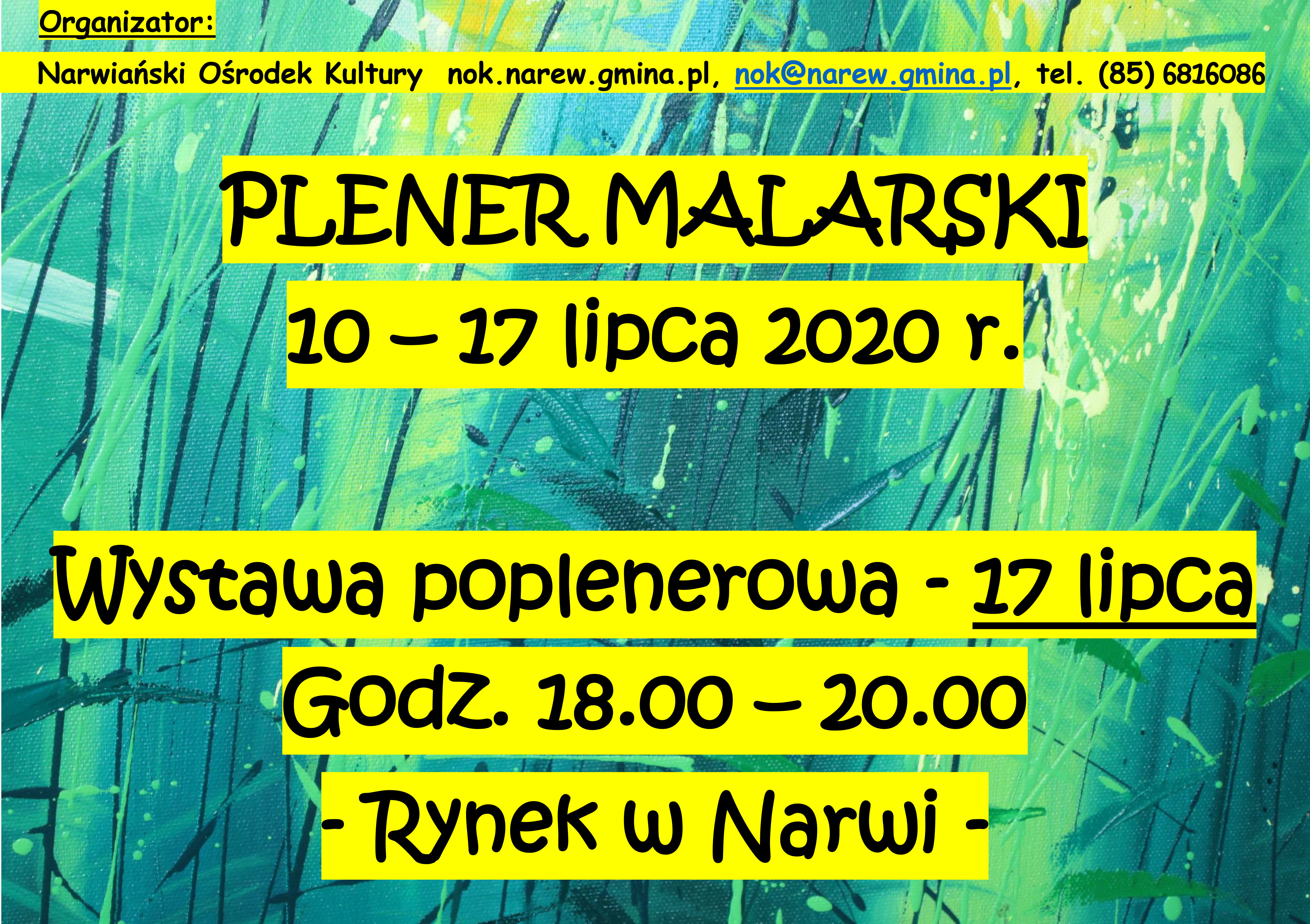 wystawa poplenerowa PLENER MALARSKI plakatA3
